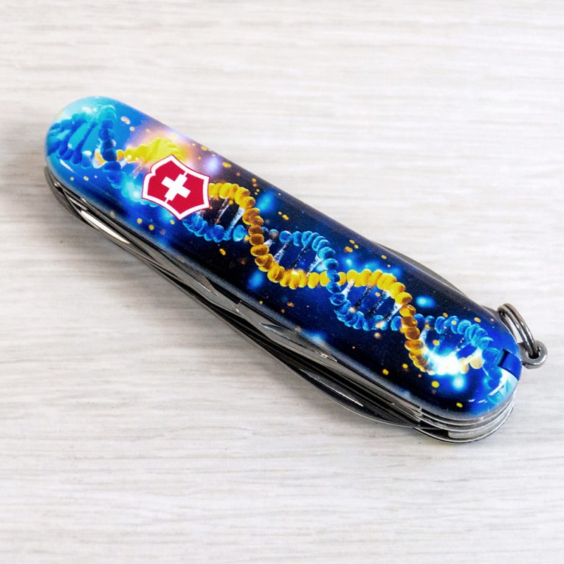 Складаний ніж Victorinox HUNTSMAN UKRAINE ДНК Українця 1.3713.3.T3270pw