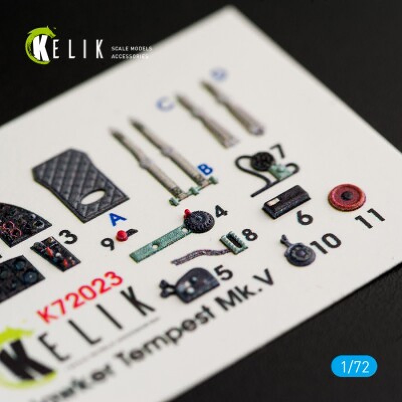 Hawker Tempest MK.V 3D декаль інтер'єр для комлпекта Airfix 1:72 КЕЛИК K72023