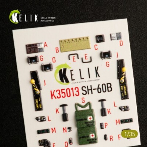 SH-60B 3D декаль інтер'єр для комплекту Kitty Hawk 1:35 KELIK K35013