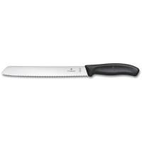 Ніж для хліба Victorinox SWISS CLASSIC 21см хвил чорн 6.8633.21