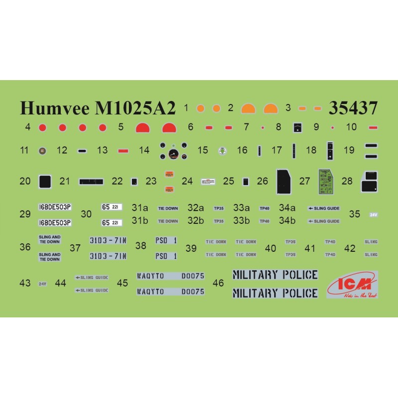 Збірна модель носій озброєння M1025A2 Hummer – масштаб 1:35 (35437)