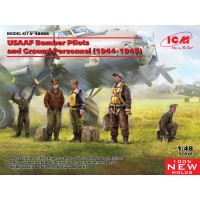  1:48 Пилоты бомбардировщиков и наземный персонал ВВС США (1944-1945) ICM 48088