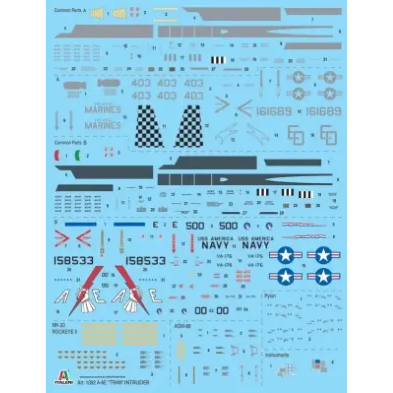 Сборная модель самолета Сборная модель 1:72 Самолет A-6E Интрудер Италери 1392 1:72