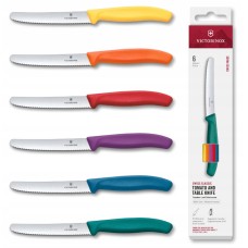 Набор серрейторных ножей 11 см для томатов Victorinox SWISS CLASSIC (6 ножей) 6.7836.6C1