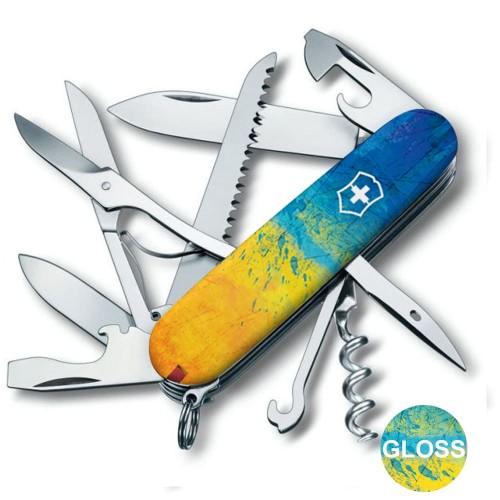 Швейцарский складной нож Victorinox HUNTSMAN UKRAINE 1.3713.7.T3100p