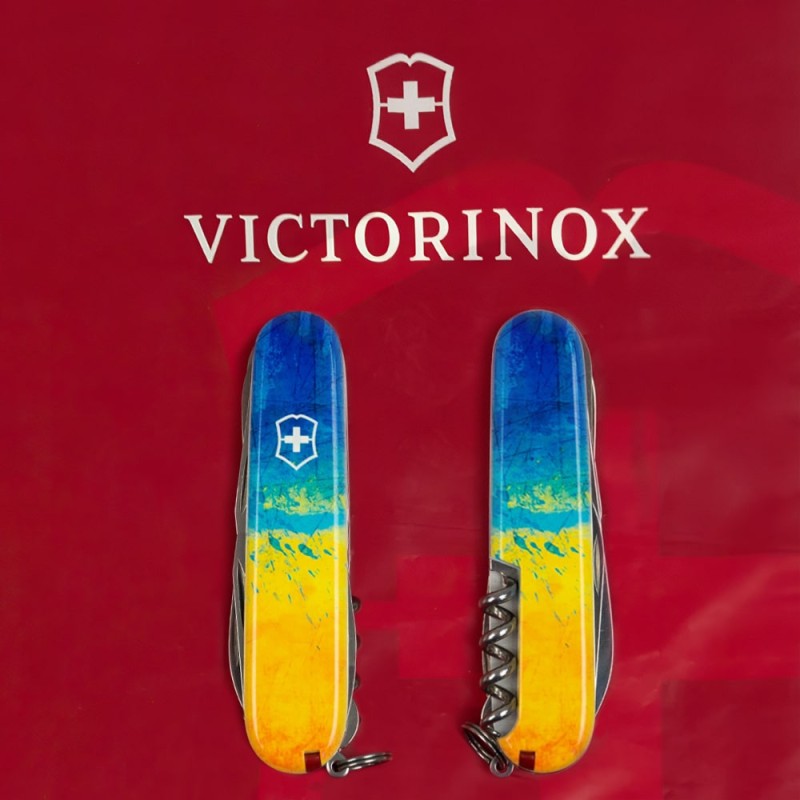 Швейцарский складной нож Victorinox HUNTSMAN UKRAINE 1.3713.7.T3100p