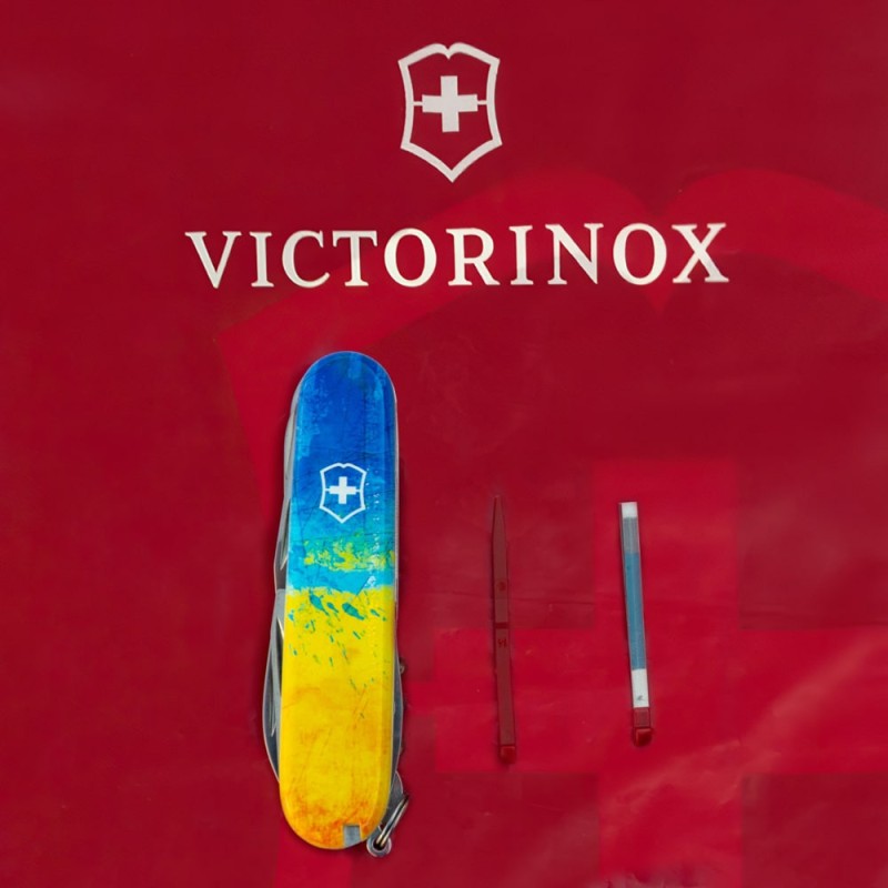 Швейцарский складной нож Victorinox HUNTSMAN UKRAINE 1.3713.7.T3100p