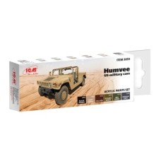 Набор акриловых красок для военных автомобилей Humvee США ICM 3059