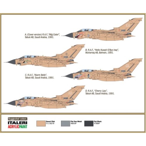 Збірна модель літака Збірна модель 1:72 літак Tornado GR.1 RAG "Gulf War" Italeri 1384 1:72