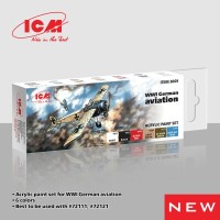 Набір акрилових фарб для німецької авіації 1СВ ICM 3069