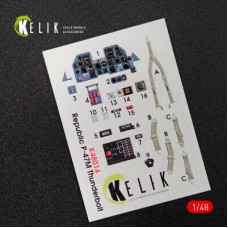 P-47M "Thunderbolt" 3D декаль інтер'єр для комплекту Tamiya 1:48 KELIK K48014