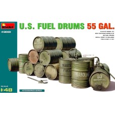 Сборная модель 1:48 Топливные бочки США 55 галлонов МиниАрт 49001