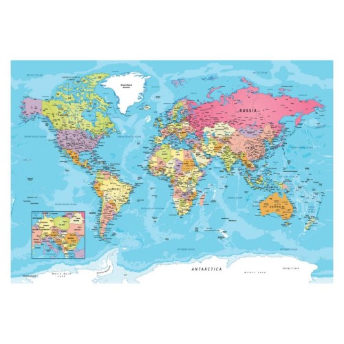 2D Пазли Пазл Eurographics Мапа світу, подарункова коробка 550 елементів