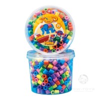 Термомозаїка HAMA Набір кольорових намистин MAXI 3+, 600шт, 6 кольорів