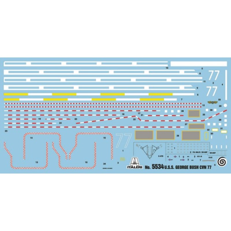 Сборная модель 1:720 Авианосец ВМС США ДЖОРДЖ Г. У. БУШ CVN-77 Италери 5534