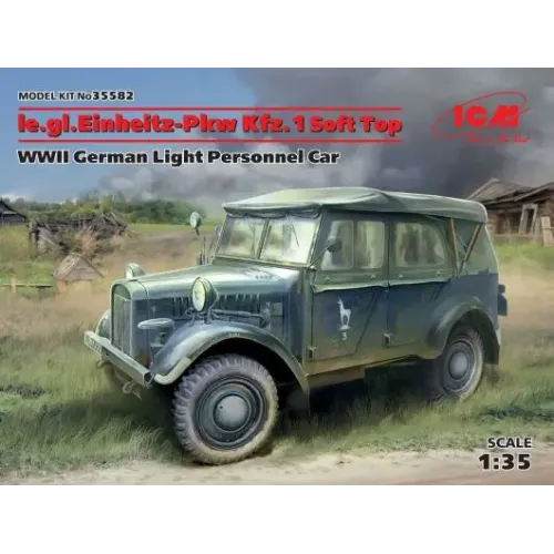 Збірна модель1:35 Німецький позашляховий автомобіль le.gl.Einheitz-Pkw Kfz.1 ICM 35582