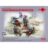 Збірна модель 1:35 Фігури Французька піхота на марші (1914) ICM 35705