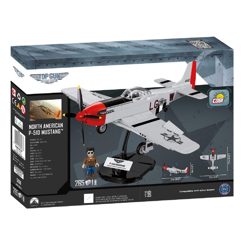 Конструктор COBI Топ Ган 2 Винищувач P-51 "Мустанг", 262 деталей