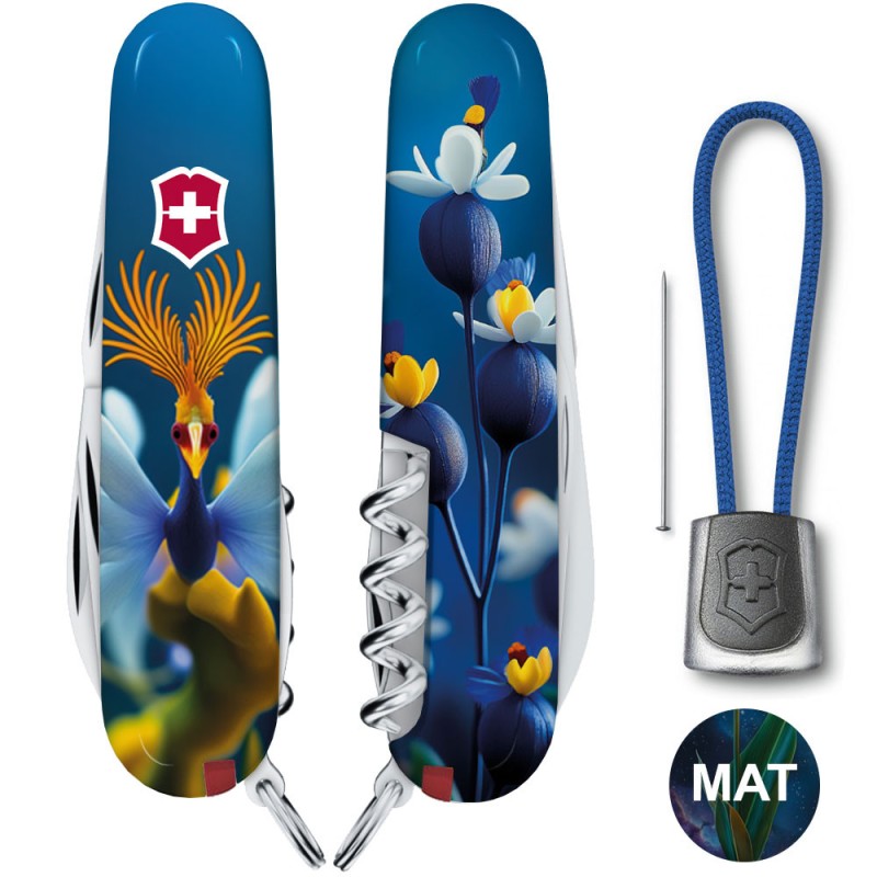 Швейцарский складной нож 91мм Victorinox CAMPER DESIGN Фантастическая птичка 1.3613.3.R2100pk