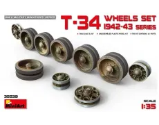Збірна модель 1:35 Набір комплект коліс Т-34 1942-43 року Miniart 35239