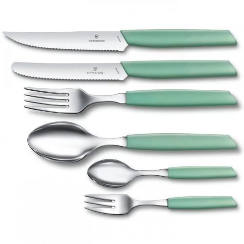 Ніж для томатів Victorinox SWISS MODERN Tomato&Sausage 11см хвил зелен 6.9006.11W41