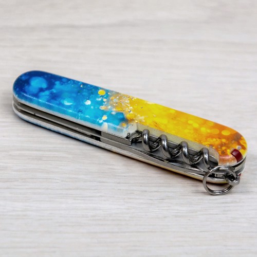 Складаний ніж Victorinox SPARTAN UKRAINE Жовто-сині бризки 1.3603.7.T3160pw