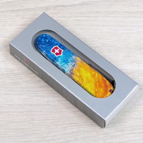 Складаний ніж Victorinox SPARTAN UKRAINE Жовто-сині бризки 1.3603.7.T3160pw