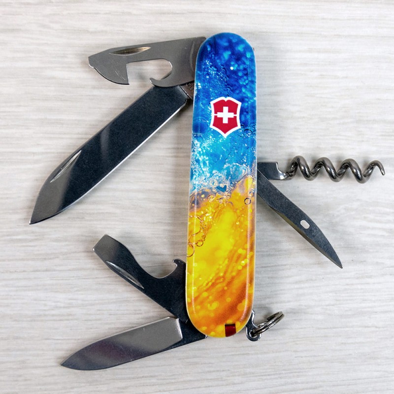 Швейцарский складной нож 91мм Victorinox SPARTAN UKRAINE 1.3603.7.T3160pw