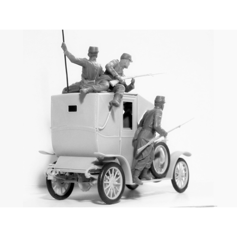 Сборная модель 1:35 Фигуры Французская пехота на марше (1914) ICM 35705