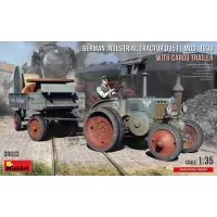 Сборная модель 1:35 Немецкий промышленный трактор D8511 образца 1936 года с грузовым прицепом