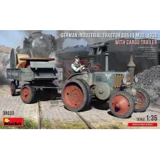 Сборная модель 1:35 Немецкий промышленный трактор D8511 образца 1936 года с грузовым прицепом