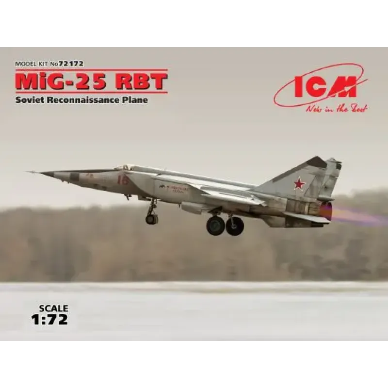 Збірна модель літака Збірна модель 1:72 Літак МіГ-25 RBT ICM72172 1:72