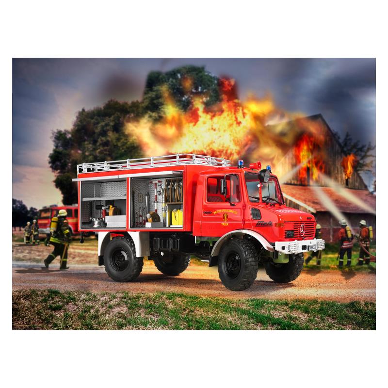 Збірна модель Збірна модель-копія Revell Пожежна машина Unimog U1300L TLF 8/18 рівень 5 масштаб 1:24