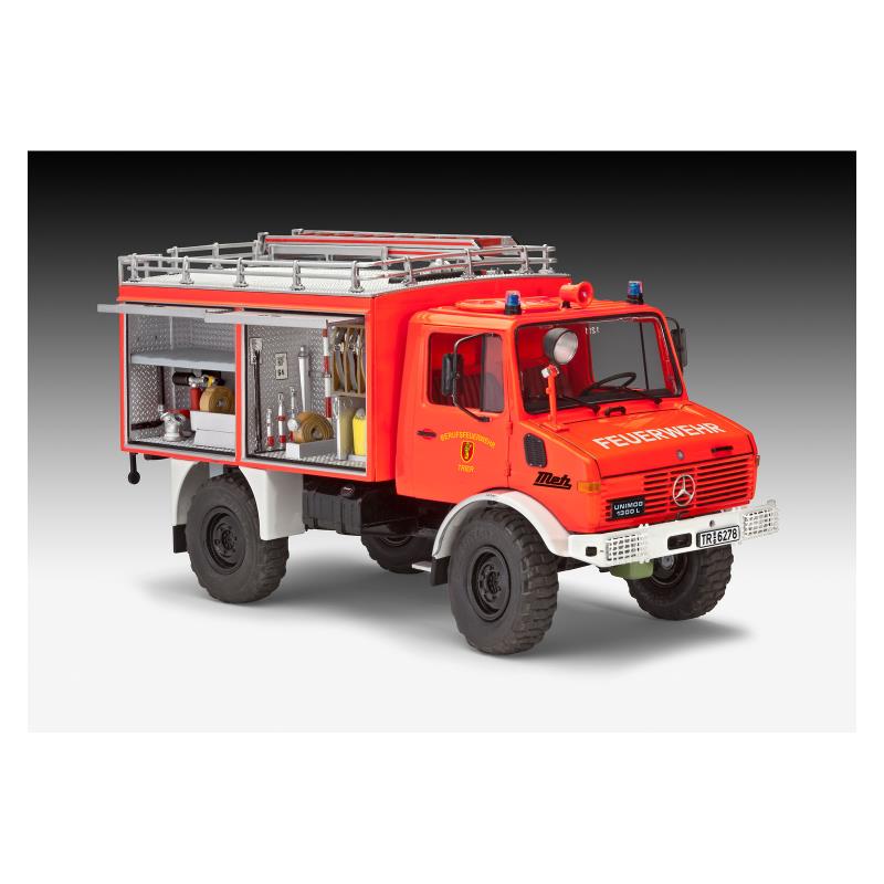 Збірна модель Збірна модель-копія Revell Пожежна машина Unimog U1300L TLF 8/18 рівень 5 масштаб 1:24