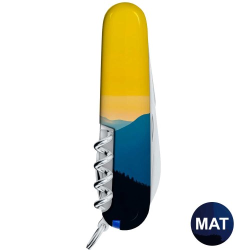 Складаний ніж Victorinox CAMPER UKRAINE Гірський пейзаж 1.3613.7.T3190pw
