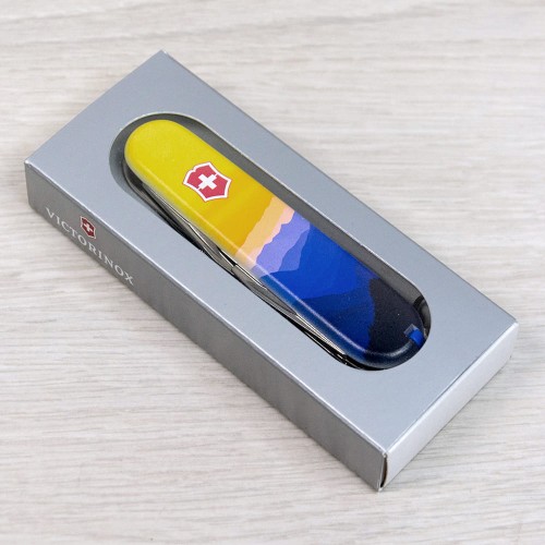 Складаний ніж Victorinox CAMPER UKRAINE Гірський пейзаж 1.3613.7.T3190pw