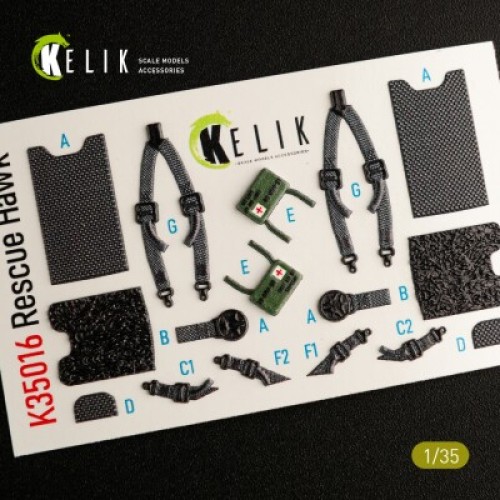 HH-60H Rescue Hawk 3D декаль интерьер для комплекта Kitty Hawk 1:35 КЕЛИК K35016