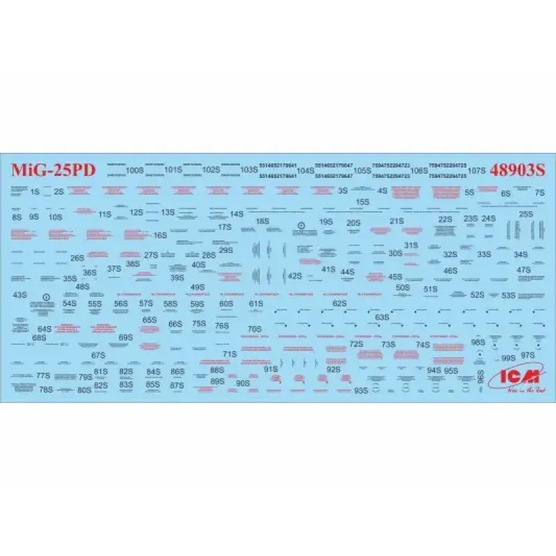 Збірна модель літака Збірна модель 1:48 Літак МіГ-25 ПД ICM 48903 1:48
