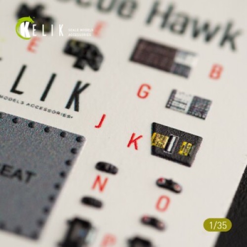 HH-60H Rescue Hawk 3D декаль интерьер для комплекта Kitty Hawk 1:35 КЕЛИК K35016