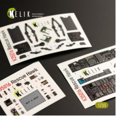HH-60H Rescue Hawk 3D декаль інтер'єр для комплекту Kitty Hawk 1:35 KELIK K35016