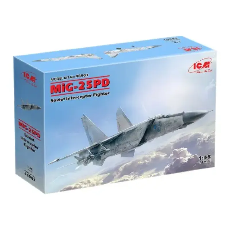 Збірна модель літака Збірна модель 1:48 Літак МіГ-25 ПД ICM 48903 1:48