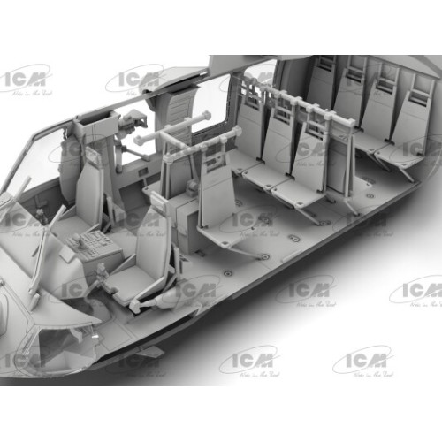 Сборная модель 1:48 Вертолет MH-60L Черный Ястреб ICM 48360