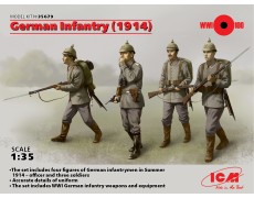 Модель для складання у масштабі 1:35, фігурка «Німецька піхота (1914 р.)» ICM35679