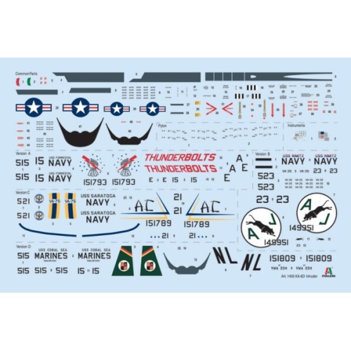 Збірна модель літака Збірна модель 1:72 Літак KA-6D Intruder Italeri 1405 1:72