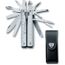 Мультитул Victorinox SWISSTOOL X 3.0327.L + черный кожаный чехол