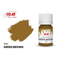 Акриловая краска Green Brown : Коричнево-зелёный ICM1061