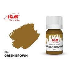 Акриловая краска Green Brown : Коричнево-зелёный ICM1061