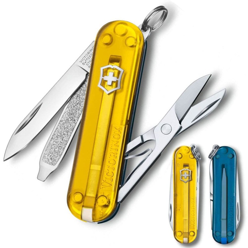 Складаний ніж Victorinox CLASSIC SD UKRAINE жовто-синій 0.6223.T81G.T61