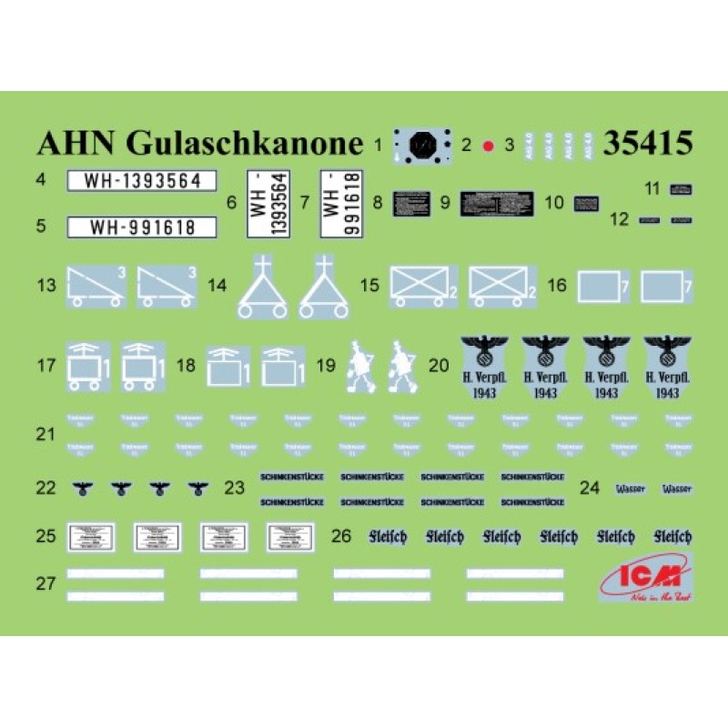 Сборная модель 1:35 Фигуры AHN "Gulaschkanone" с поварами ICM 35421