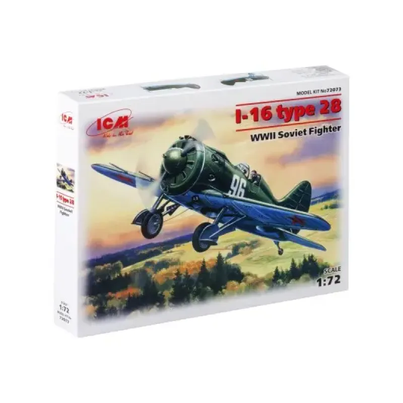 Сборная модель самолета Сборная модель 1:72 Истребитель И-16 тип 28 ICM 72073 1:72